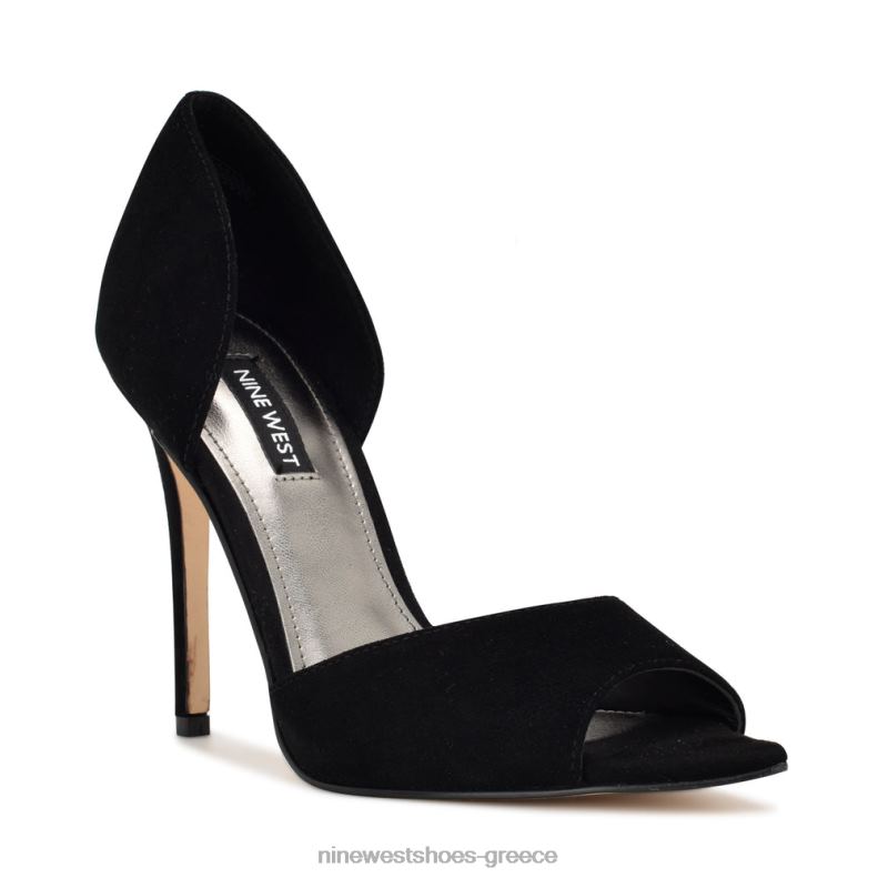 Nine West τιμή peep toe αντλίες 2JJ4N1317 μαύρο σουέτ