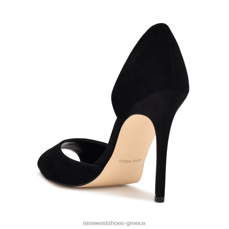 Nine West τιμή peep toe αντλίες 2JJ4N1317 μαύρο σουέτ