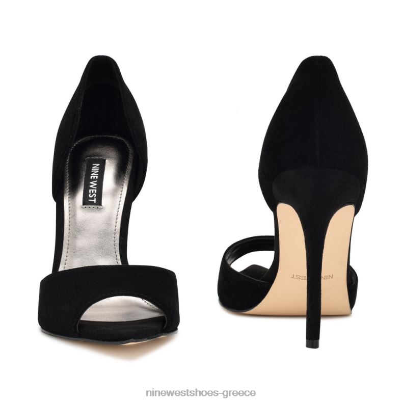 Nine West τιμή peep toe αντλίες 2JJ4N1317 μαύρο σουέτ