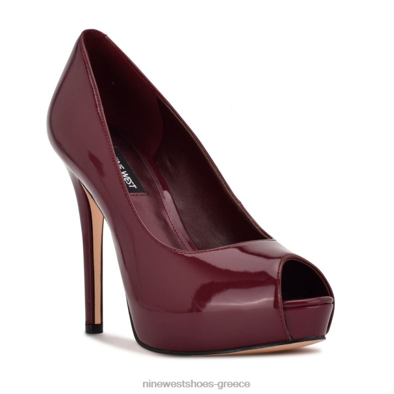 Nine West αντλίες peep toe πλατφόρμας hehr 2JJ4N1288 πατέντα δαμάσκηνου