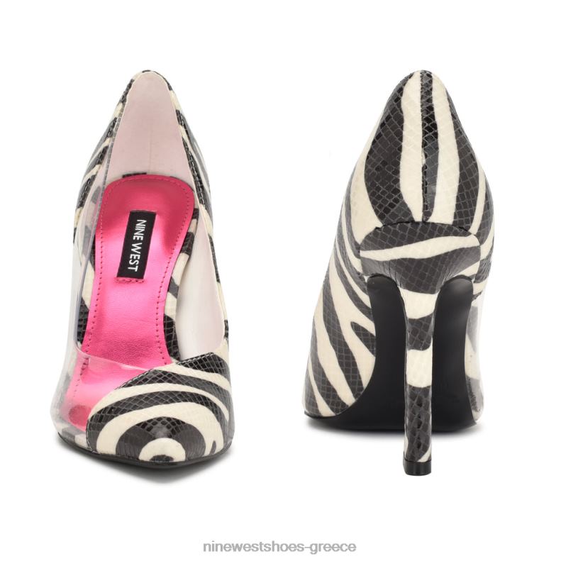 Nine West toba μυτερές αντλίες για τα δάχτυλα 2JJ4N1328 φίδι με στάμπα ζέβρα