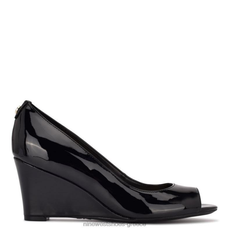 Nine West κάπα 9x9 φόρεμα σφήνες 2JJ4N1144 μαύρη πατέντα - Κάντε κλικ στην εικόνα για κλείσιμο