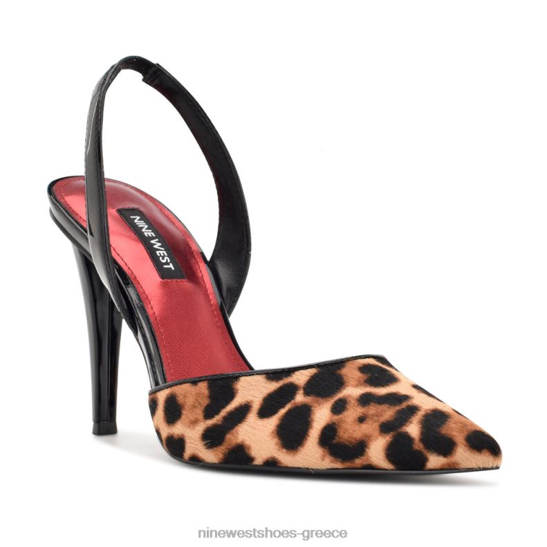 Nine West flory αντλίες slingback 2JJ4N1347 λεοπάρ τρίχα