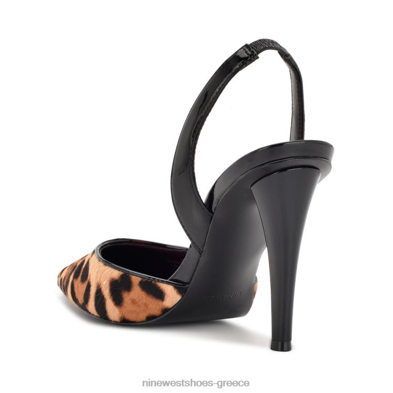 Nine West flory αντλίες slingback 2JJ4N1347 λεοπάρ τρίχα