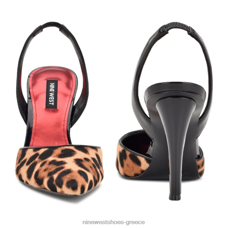 Nine West flory αντλίες slingback 2JJ4N1347 λεοπάρ τρίχα