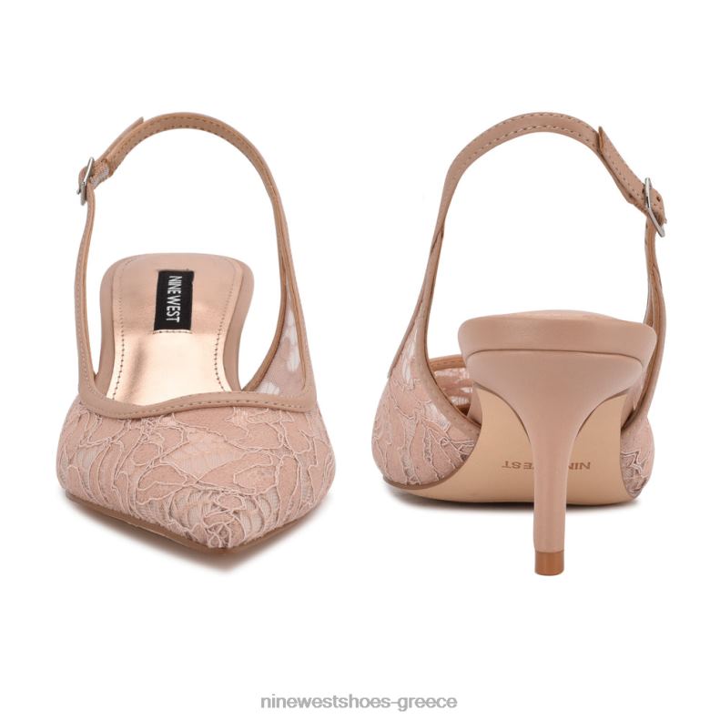 Nine West αρένα slingback τακούνια 2JJ4N1092 γυμνή δαντέλα