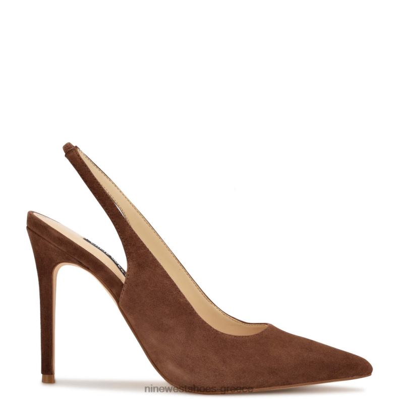 Nine West φτερά μυτερά δάχτυλα slingback αντλίες 2JJ4N1100 μεσαίο καφέ σουέτ - Κάντε κλικ στην εικόνα για κλείσιμο