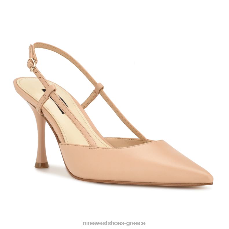 Nine West αντλίες πέους slingback 2JJ4N1393 ζεστό ρουζ δέρμα