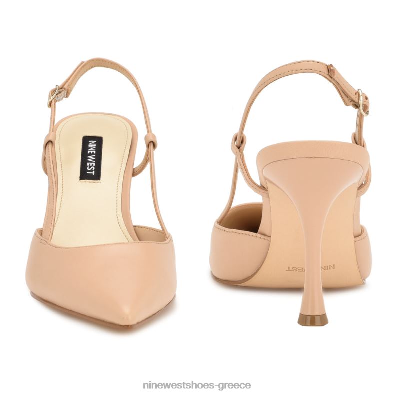 Nine West αντλίες πέους slingback 2JJ4N1393 ζεστό ρουζ δέρμα