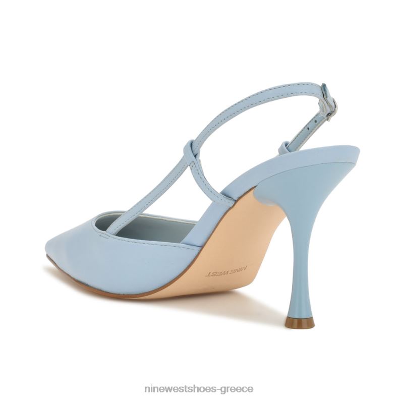 Nine West αντλίες πέους slingback 2JJ4N1394 γαλάζιο δέρμα