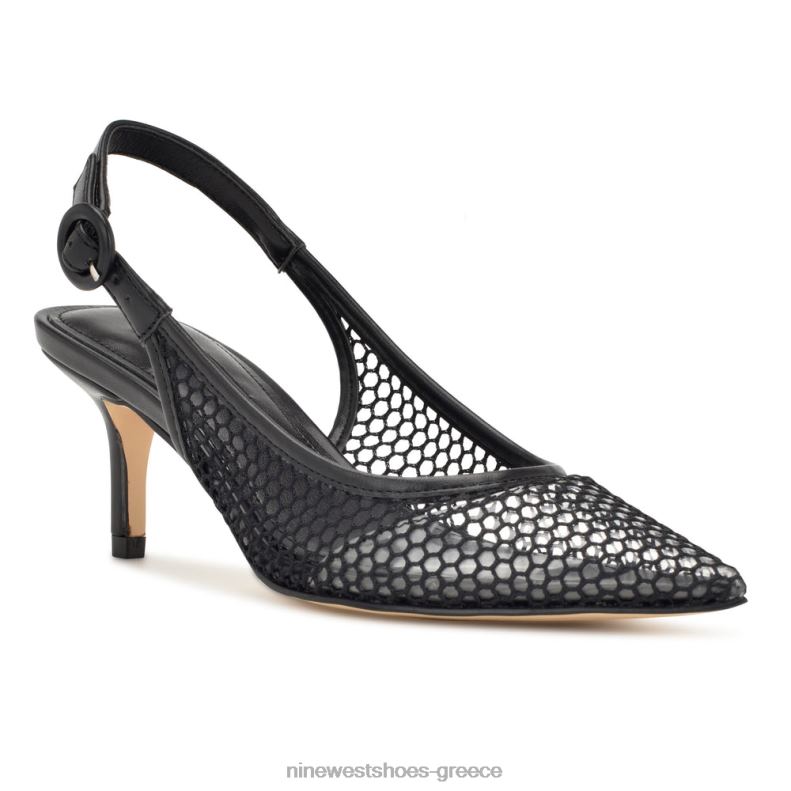 Nine West πολλές αντλίες πλέγματος slingback 2JJ4N1408 μαύρο/διαυγές