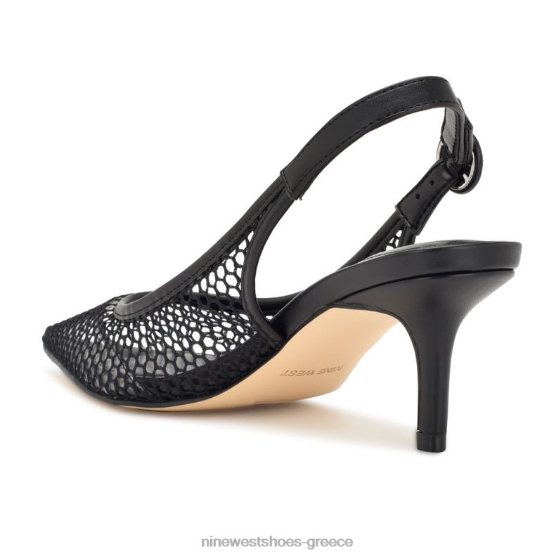 Nine West πολλές αντλίες πλέγματος slingback 2JJ4N1408 μαύρο/διαυγές