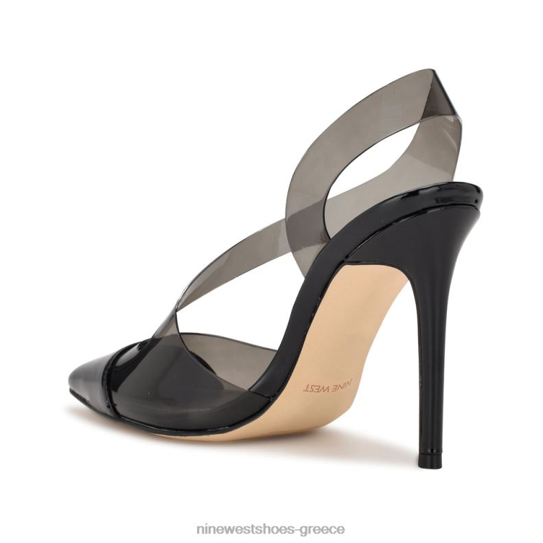 Nine West άψογες μυτερές αντλίες slingback 2JJ4N1412 μαύρος καπνός