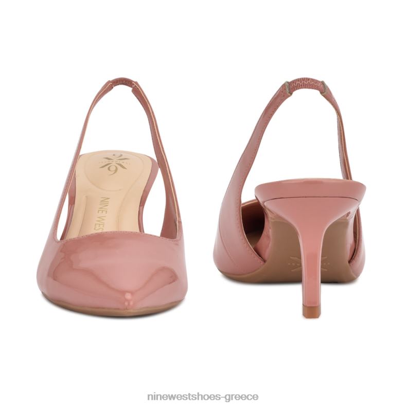 Nine West αντλίες slingback kately 9x9 2JJ4N1107 ροζ μεταλλικό