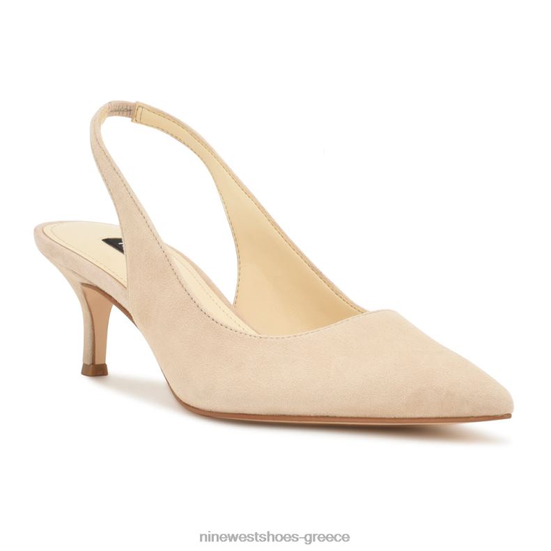 Nine West αντλίες slingback nataly 2JJ4N1155 μόλις γυμνό σουέτ