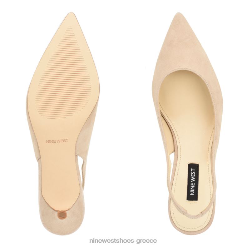 Nine West αντλίες slingback nataly 2JJ4N1155 μόλις γυμνό σουέτ