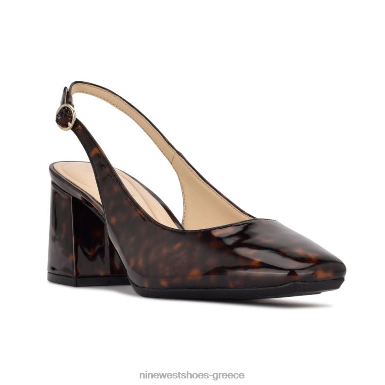 Nine West αντλίες slingback vila 9x9 2JJ4N1102 καφέ χελώνα