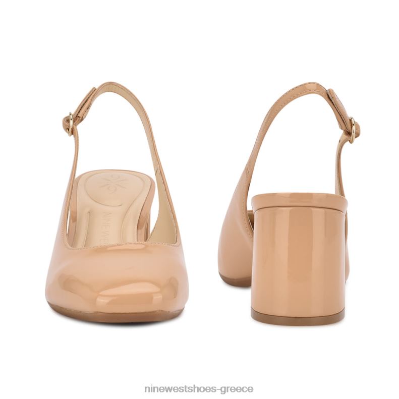 Nine West αντλίες slingback vila 9x9 2JJ4N1104 μόλις γυμνό δίπλωμα ευρεσιτεχνίας