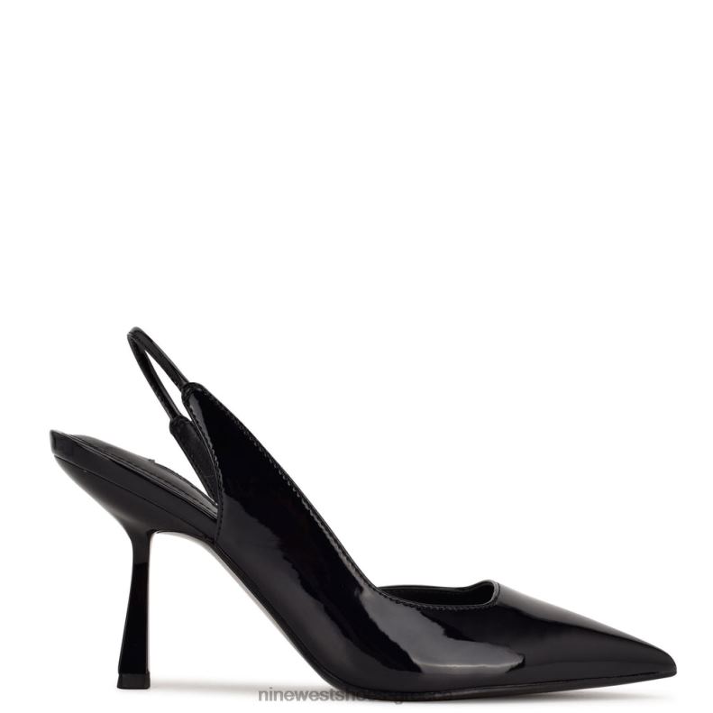 Nine West slingbacks με τακούνι mollie pointy toe 2JJ4N1122 μαύρος