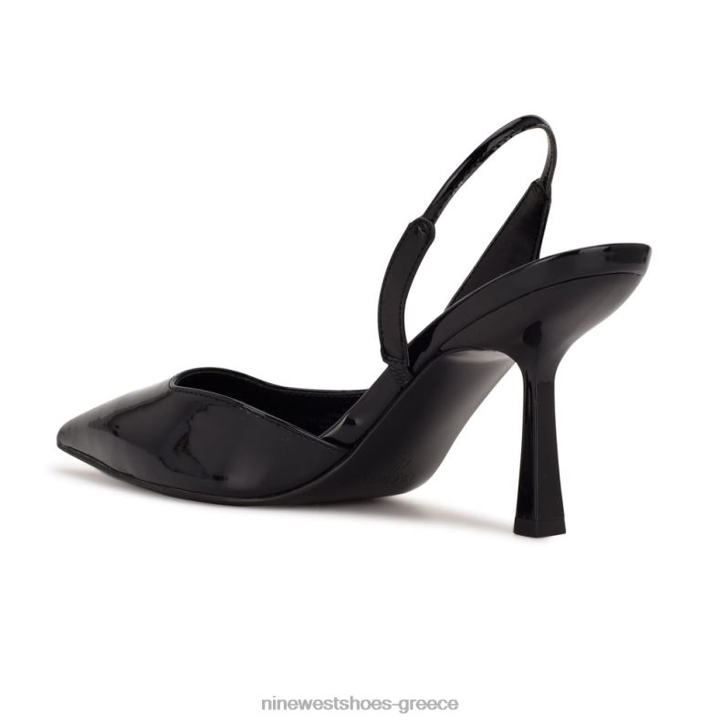 Nine West slingbacks με τακούνι mollie pointy toe 2JJ4N1122 μαύρος