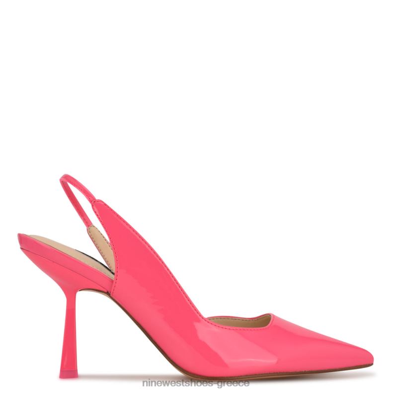 Nine West slingbacks με τακούνι mollie pointy toe 2JJ4N1944 Μαϊάμι ροζ