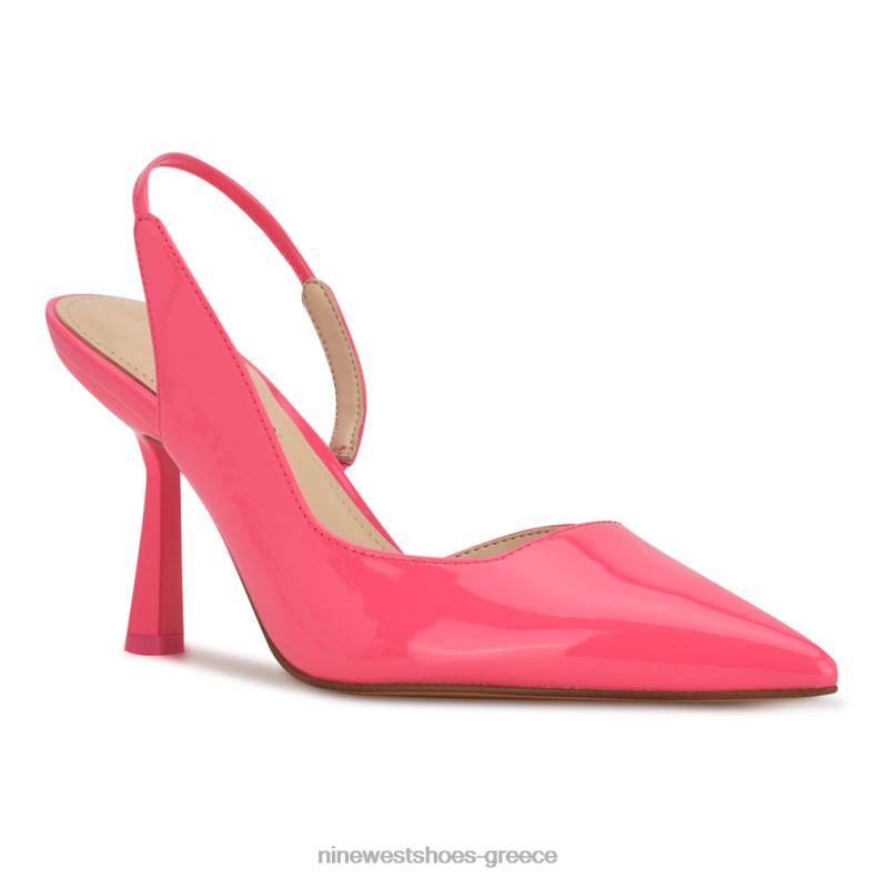 Nine West slingbacks με τακούνι mollie pointy toe 2JJ4N1944 Μαϊάμι ροζ