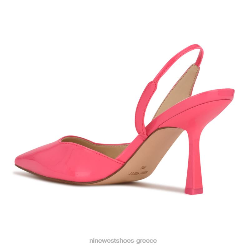 Nine West slingbacks με τακούνι mollie pointy toe 2JJ4N1944 Μαϊάμι ροζ