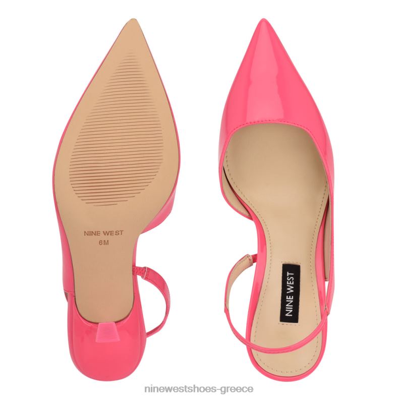 Nine West slingbacks με τακούνι mollie pointy toe 2JJ4N1944 Μαϊάμι ροζ