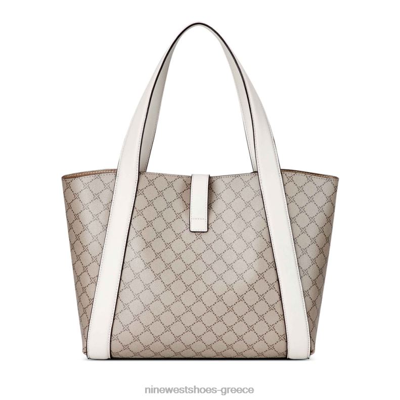 Nine West περισσότερο 2 σε 1 tote 2JJ4N2525 μπεζ λογότυπο/γάλα