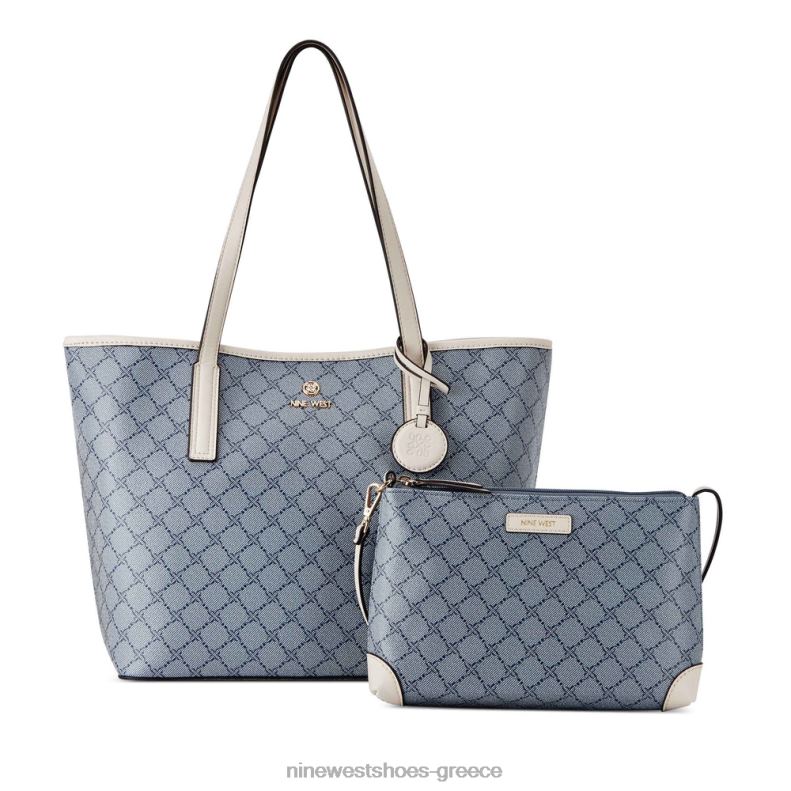 Nine West delaine 2 σε 1 tote 2JJ4N2454 λογότυπο/γάλα chambray - Κάντε κλικ στην εικόνα για κλείσιμο