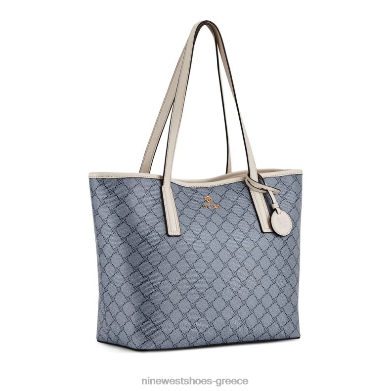 Nine West delaine 2 σε 1 tote 2JJ4N2454 λογότυπο/γάλα chambray